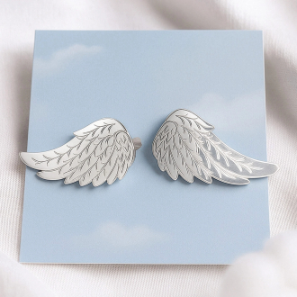Stříbrné náušnice andělská křídla NA6274
