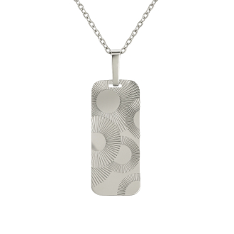 Stříbrný přívěsek s řetízkem obdélník se slunečním vzorem KO6121_MO040_50