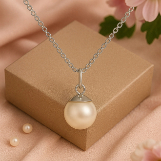 Stříbrný přívěsek s řetízkem perla KO6101_BR030_45