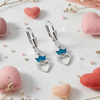 Stříbrné náušnice korunka NA2066