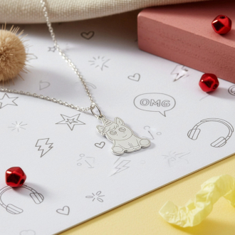 Stříbrný přívěsek s řetízkem KO1107_MO030_45