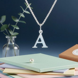 Stříbrný přívěsek s řetízkem písmeno KO1083_CU035_45