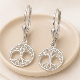 Stříbrné náušnice strom života NA6572