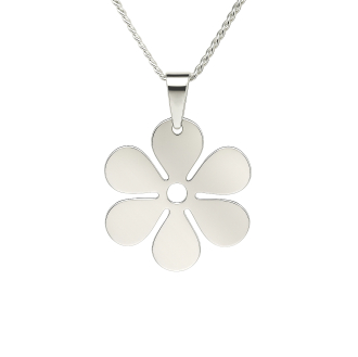 Stříbrný přívěsek s řetízkem květina KO0409m_CU050_45_N